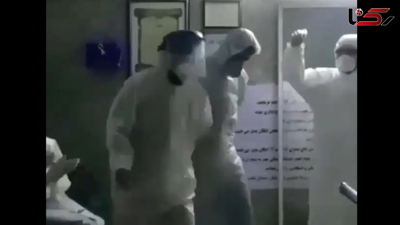 رقص 2 سرباز با پرستاران در روزهای کرونایی بیمارستان + فیلم
