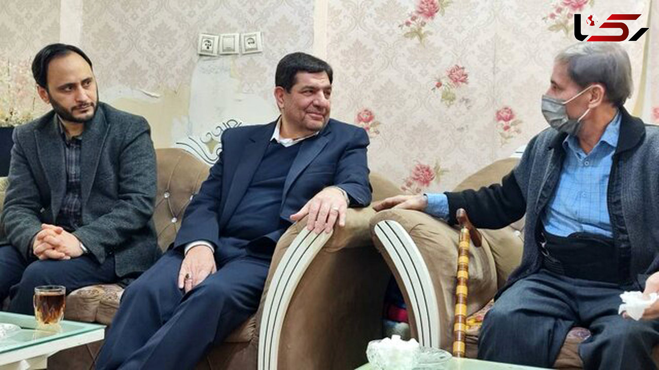 دیدار معاون اول رئیس‌جمهور با پدر شهیدان مرشدی