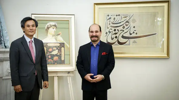 آثار هنرمند ایرانی در منزل سفیر کره جنوبی +عکس 