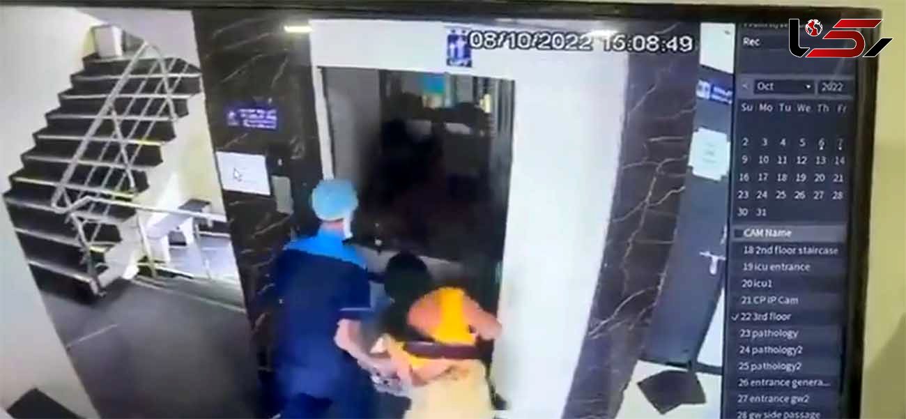 ببینید / لحظه‌ای وحشتناک از سقوط آسانسور هنگام سوار کردن بیمار + فیلم