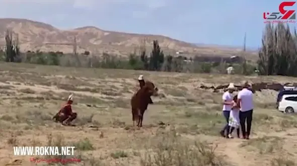 فیلم لحظه حمله عقاب به یک دختربچه قرقیزستانی