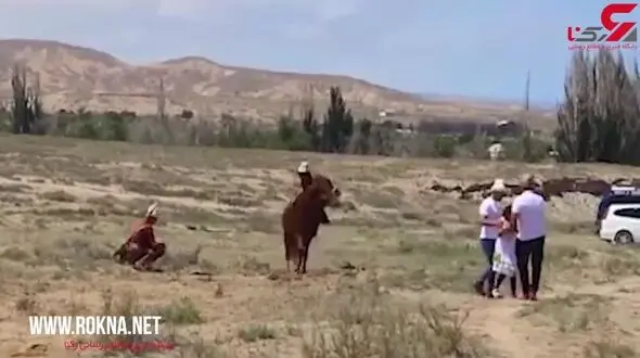 فیلم لحظه حمله عقاب به یک دختربچه قرقیزستانی