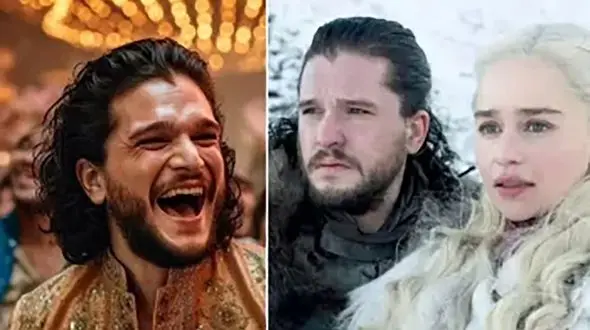 بازیگران فیلم بازی تاج و تخت در عروسی هندی!