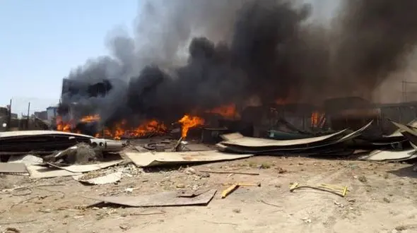 آتش‌سوزی مهیب در شیراز+ عکس