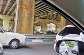 چرا بدنه پل میرداماد با تسمه بسته شده بود؟ / شهرداری تهران توضیح داد + صوت