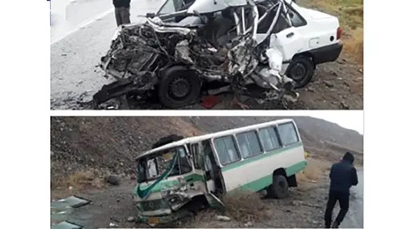 تصادف وحشتناک یکی از پرسنل اورژانس کاشان به همراه خانواده + عکس