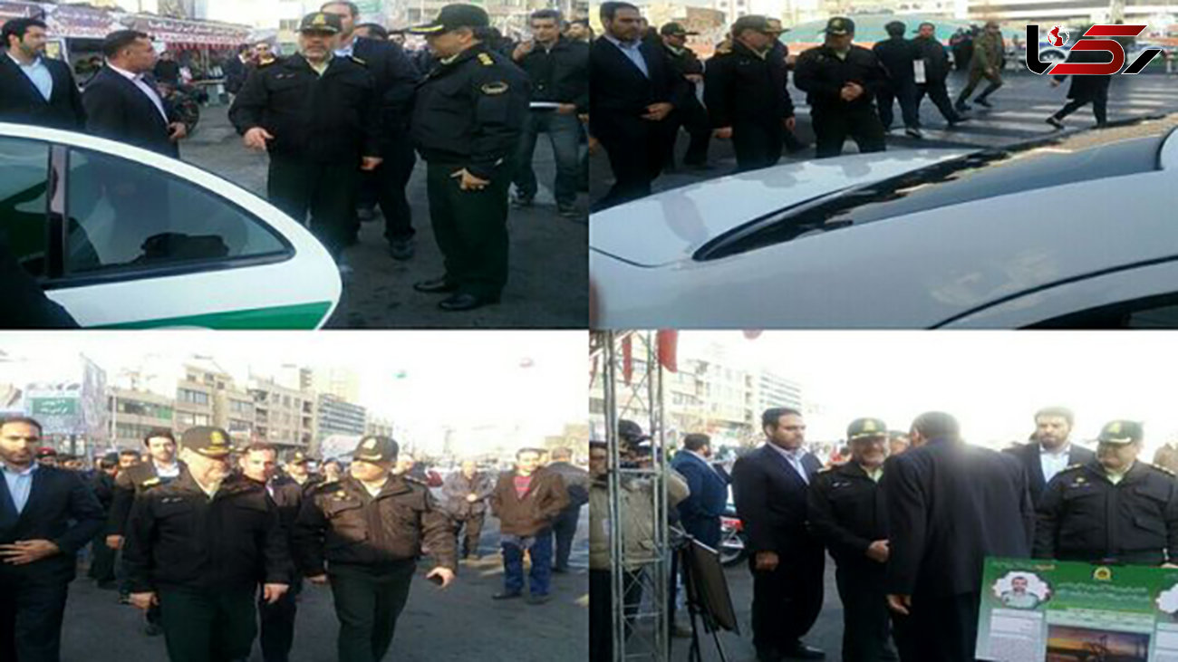 حضور رئیس پلیس تهران در راهپیمایی 22 بهمن