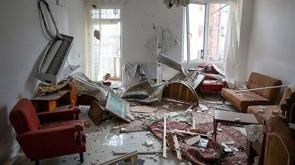 انفجار یک خانه در دیواندره کردستان