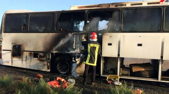 ماجرای آتش گرفتن اتوبوس در پایانه مسافربری مشهد چه بود؟