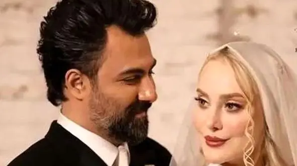 پست جنجالی و عاشقانه بابک انصاری تازه داماد سینمای ایران و همسر آرام جعفری: نیست بر لوح دلم جز الف قامت یار!