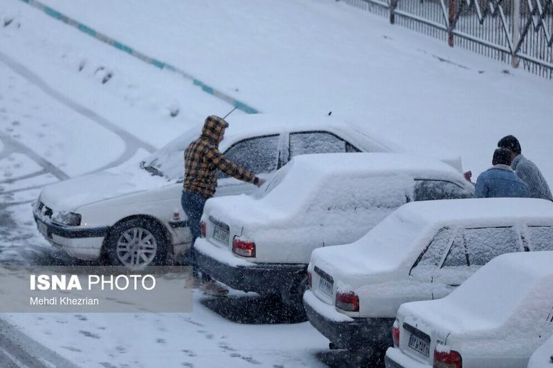 بارش برف در همدان 1403