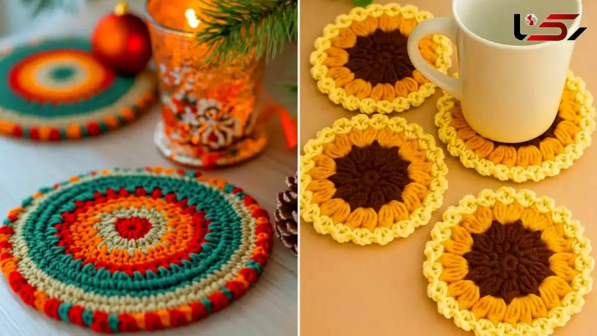 چگونه زیرلیوانی بافتنی فانتزی بسازیم؟ 15 طراحی دست ساز جذاب