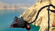 پرش بدلکار معروف ایرانی از یکی از بلند‌ترین پل‌های جهان در ایران +فیلم و تصاویر