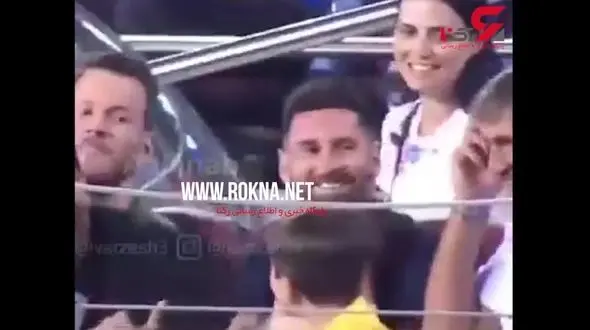 خوشحالی پسر مسی از ناکامی بارسلونا +فیلم 