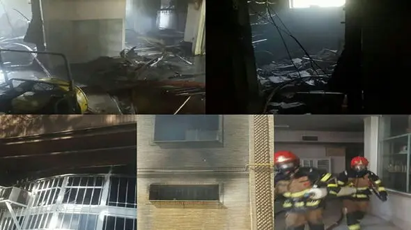 وحشت دانشجویان از آتش سوزی دانشکده نفت و گاز گچساران  