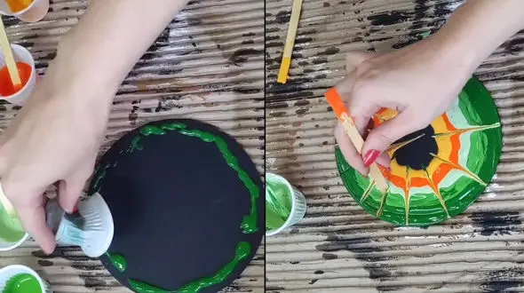 بازی با رنگ ها روی سنگ + فیلم