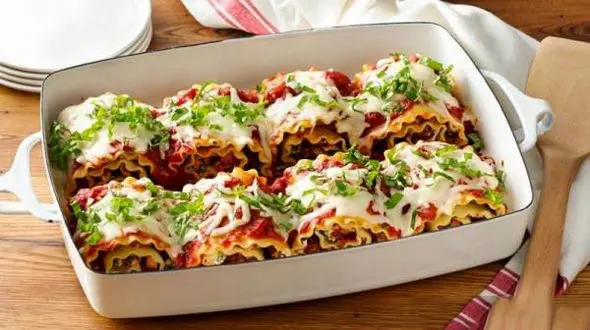 آموزش درست کردن لازانیای رولی+فیلم