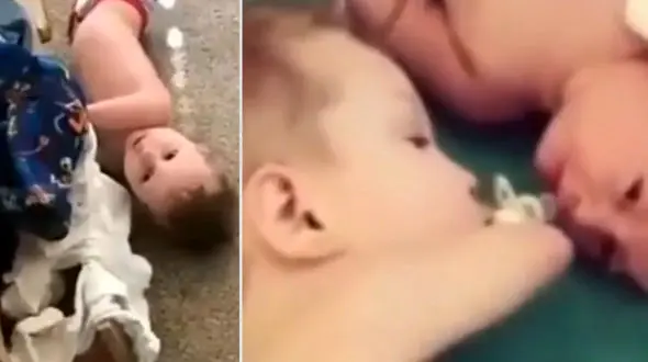 این کودک شجاع دست و پا ندارد + فیلم تکاندهنده