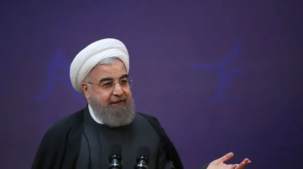 حضور حسن روحانی در دانشگاه تهران