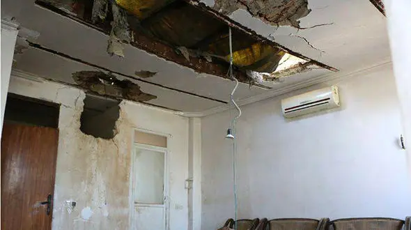 اصابت موشک به خانه ای در ایران بخاطر جنگ قره باغ + عکس