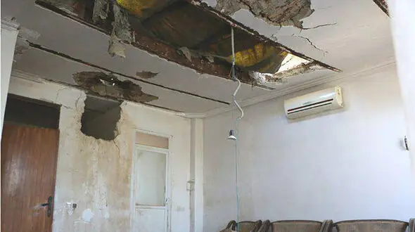 اصابت موشک به خانه ای در ایران بخاطر جنگ قره باغ + عکس
