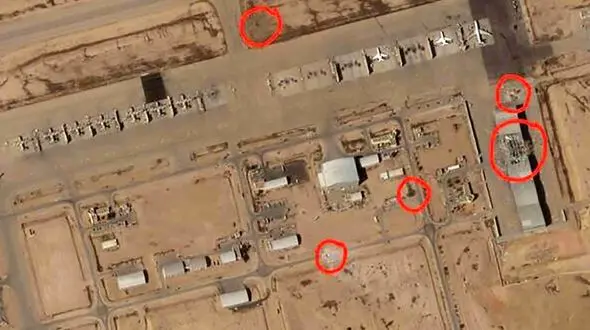 اولین تصاویر ماهواره ای از محل اصابت موشک های ایران در فرودگاه نظامی اسرائیل