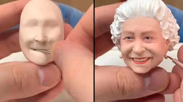 ساخت مجسمه ملکه بریتانیا + فیلم