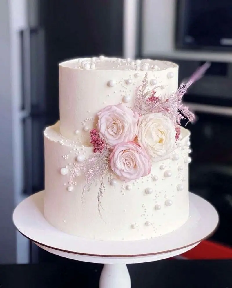 کیک تولد دو طبقه دخترانه شیک | 20 طرح متنوع و جدید کیک تولد دخترانه دو طبقه شیک بسیار لاکچری