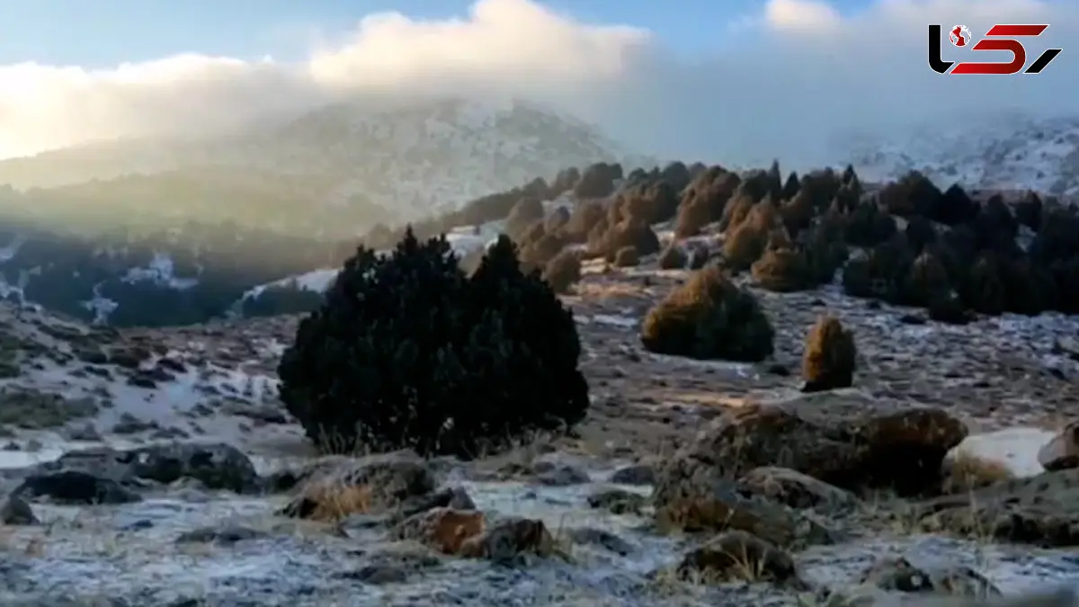 فیلم اولین برف پاییزی در درگز خراسان رضوی