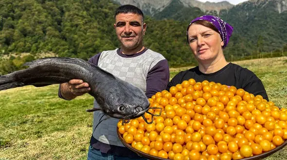 رازهای آشپزی روستایی در آذربایجان: از برداشت آلوچه تا تهیه غذای محلی / فیلم