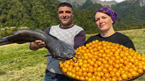 رازهای آشپزی روستایی در آذربایجان: از برداشت آلوچه تا تهیه غذای محلی / فیلم