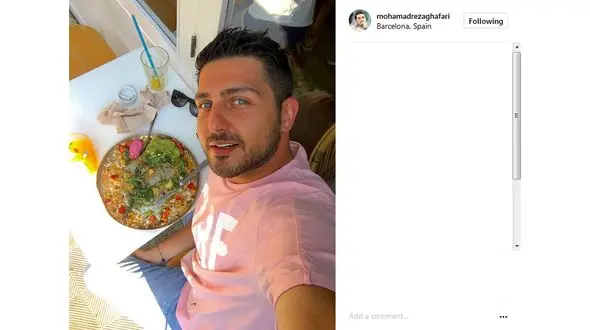 بازیگر معروف با غذای عجیب و غریبش + عکس