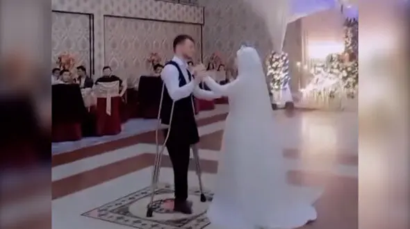 فیلم / این دختر ایرانی زیباترین عروس جهان شد ! / همه به احترام این عشق ایستادند !