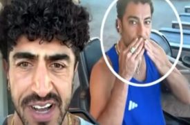 حضور نوید محمدزاده در باشگاه مجهزِ منزل آیسان اسلامی در آمریکا/ آیسان اسلامی: داداشم نوید عین مارادوناست!+فیلم