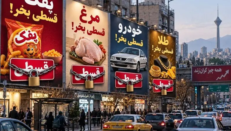 نرم نرمک بیلبوردهای شهری قسطی بخر را جمع کنید، بازار اقساطی هم قفل شد! / اول پول نداشتیم، حالا قسط هم نداریم!