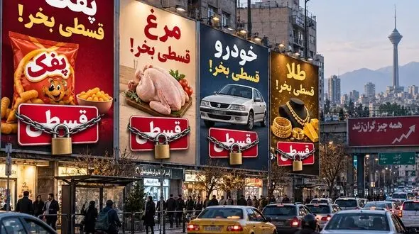 نرم نرمک بیلبوردهای شهری قسطی بخر را جمع کنید، بازار اقساطی هم قفل شد! / اول پول نداشتیم، حالا قسط هم نداریم!