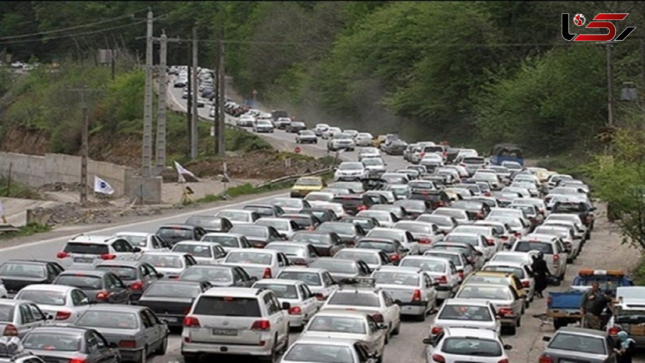  ترافیک سنگین ۸ کیلومتری در محور کندوان!/احتمال انسداد مرزن‌آباد تشدید شد!