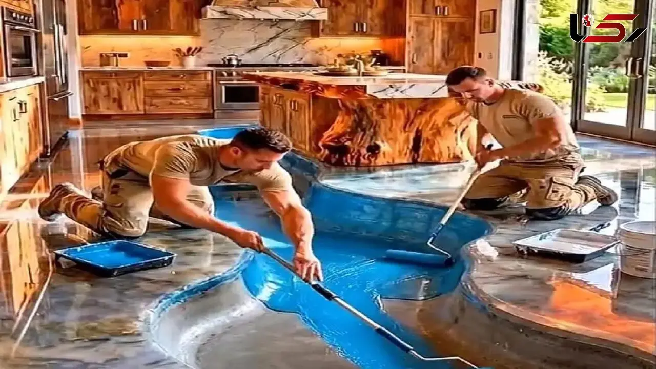 معماری خلاقانه؛ کف آشپزخونه رو کندن رودخونه ساختن خوراک سیاحت