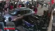 له کردن یک مرد در پارکینگ توسط راننده ناشی + فیلم