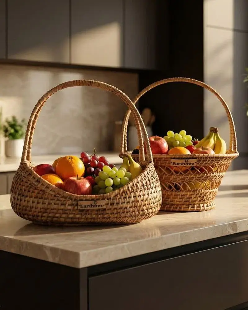 مدل سبد حصیری برای میوه شیک و زیبا