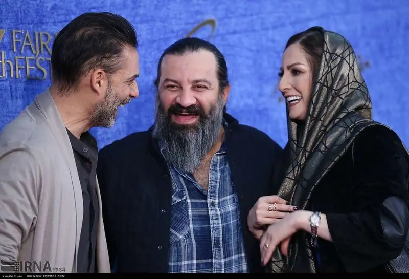 قهقهه شقایق دهقان، مهراب قاسمخانی و پیمان معادی روی فرش قرمز