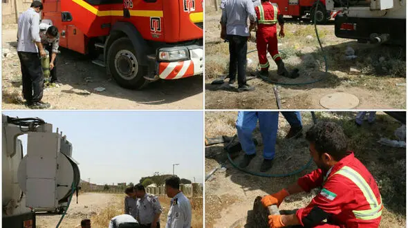 گاز چاه فاضلاب قاتل 2 کارگر در خرم آباد شد + عکس 