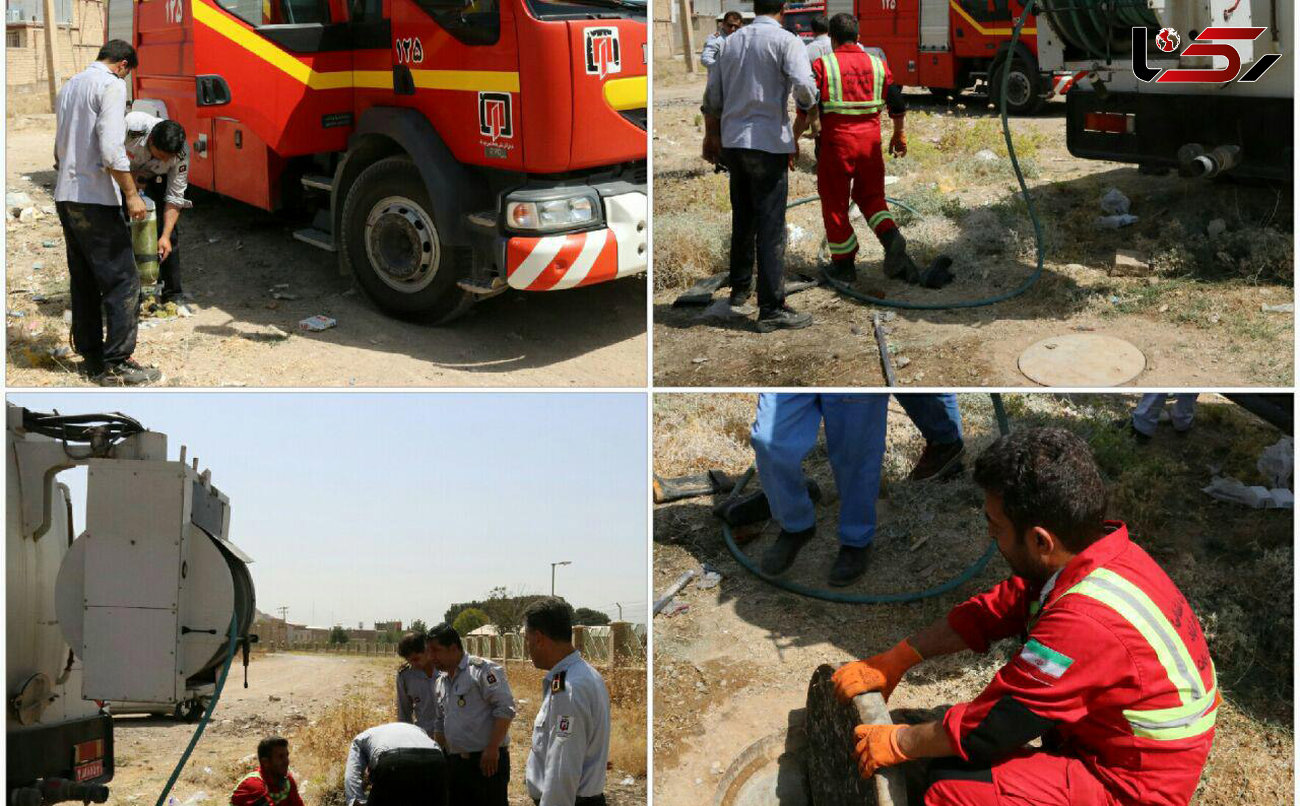 گاز چاه فاضلاب قاتل 2 کارگر در خرم آباد شد + عکس 