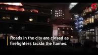 آتش سوزی در یک رستوران باعث وحشت مشتریان شد!+فیلم