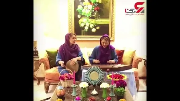 عیدانه فرناز و مهرناز دبیرزاده خواهران دوقلو به مردم ایران + فیلم 