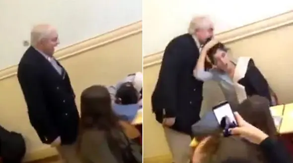 رفتار عجیب معلم با دانش آموز دختری که در کلاس خوابیده بود+فیلم و عکس