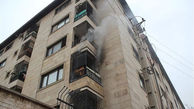 مهار آتش در بالکن منزل مسکونی + عکس