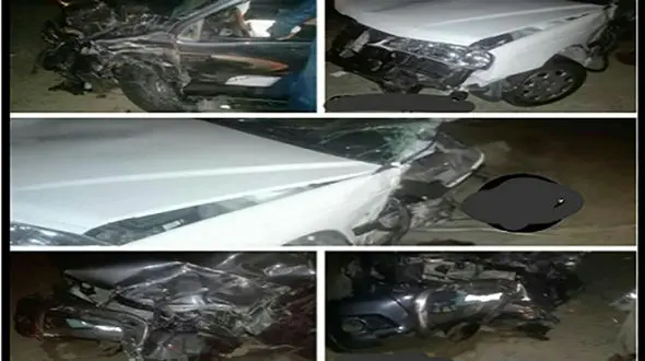 10 کشته و زخمی بر اثر تصادف زنجیره ای لندکروز در ایرانشهر+ عکس