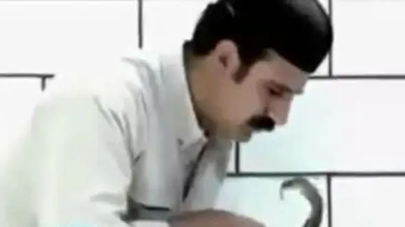 نمایش عجیب مرد بختیاری با مارها/ نگاه جهانیان به این مرد جلب کرد +فیلم