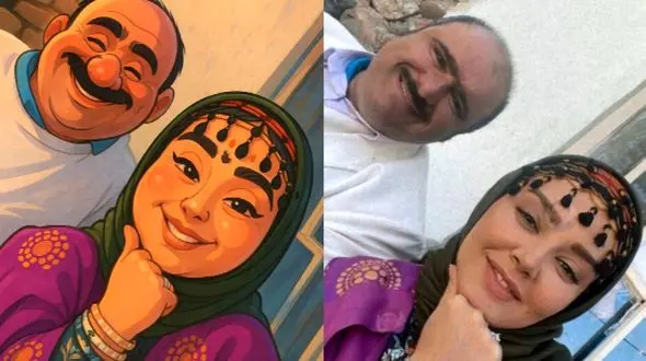 سکانس عاشقانه ولی خنده‌دار سلمان و شیرین نون خ هم انیمیشن شد/ مسواک زدن عاشقانه 